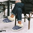 thumbnail image 5 of POLERO Sea Turtle Chakra Print House Slippers for Woman Fluffy Plush Indoor Slippers for Women Slip On Bedroom Shoes with Fleece Lined, Size 4-5, 5 of 7