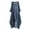 Blue, variant on qolati Women's Long Sleeved Cotton Linen Dress 2023 Casual Loose Crew Neck Plaid Print Long Maxi Dress Plus Size Irregular Hem Ruffle A-Line Dress