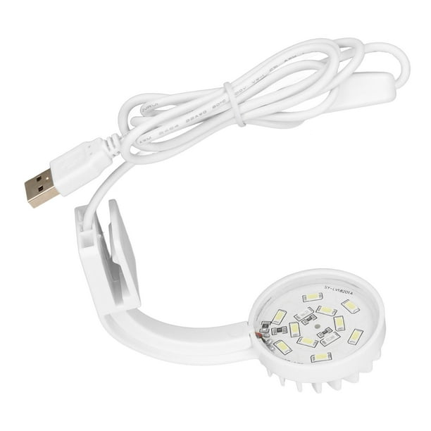 Abrazadera Para Luz De Acuario, Hermoso Enchufe USB, 12 LED, Luces De Acuario Con Clip De Luz Blanca Azul Para Peceras ANGGREK AC8214