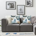 thumbnail image 2 of PIKWEEK Throw Pillow Cover  Set of 2 Ocean Sandpiper Beach Birds Watercolor in Sea Blue Kathie Decorative Indoor/Outdoor Square Pillow Covers Cushion Cases for Sofa Couch Bed, 2 of 7