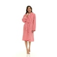 thumbnail image 3 of North 15 Women's Super Soft Warm Plush Fleece Bathrobe-Pink, 3 of 6