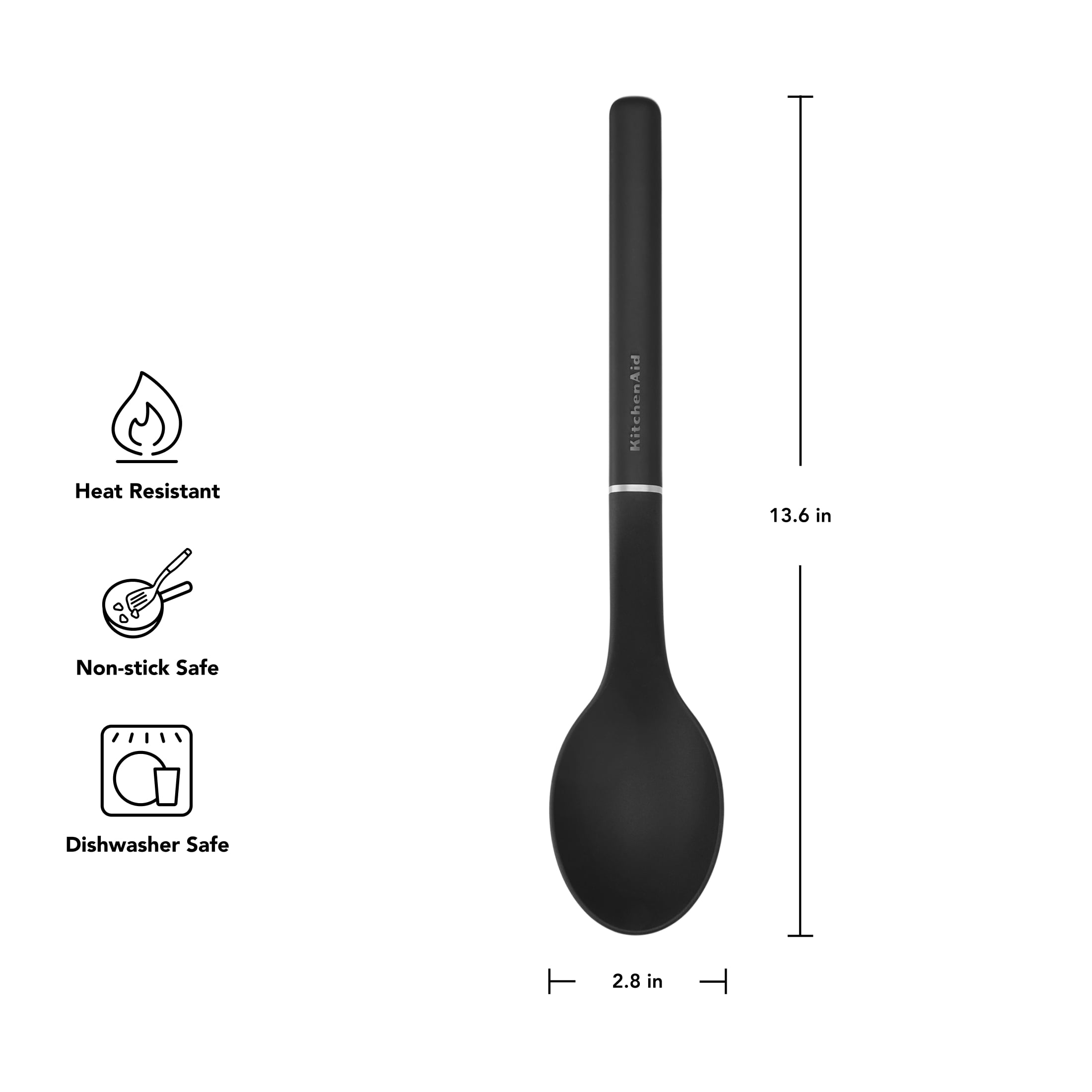 KitchenAid 17-Piece Cooking Utensils Set with Ergonomic Handles, Black