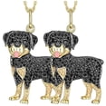 thumbnail image 1 of Collar y dije High Monaco Rottweiler Negro Metal Cadena y Dije, 1 of 4