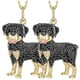 thumbnail image 1 of Collar y dije High Monaco Rottweiler Negro Metal Cadena y Dije, 1 of 4