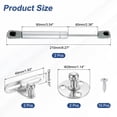 thumbnail image 2 of Uxcell 2 Pack Lid Support Hinges, 8 Inch 30N Gas Struts Soft Close Folding Lid Stay Hinges Lift Support Slow Lowering Pneumatic Lid Buffer for Cabinet Closet Wardrobe, Silver, 2 of 6