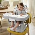thumbnail image 3 of Fisher-Price SpaceSaver Simple Clean High Chair Baby to Toddler Portable Dining Seat, Pacific Pebble, 3 of 7