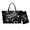 Black-Dragonfly Flower, variant on Deer Printed Handbag and Wallet Set Lightweight Shoulder Purse Tote Bag with Wristlet Wallet for Women Ladies Waterproof Top Handle Handbags for Travel, Blue