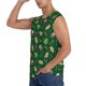 thumbnail image 3 of Fotbe green Christmas Element Men's Camiseta sin Mangas Estampada para Hombres, Playera Casual para Gimnasio, Entrenamiento, Playa-Medium, 3 of 7