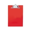 Saunders® Plastic Clipboard, 8 1/2" x 12", Red