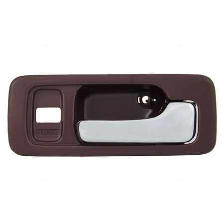 - Passengers Front Inside Red & Chrome Power Door Handle w/ Lock Hole Replacement for Honda Accord Sedan 72125-SM4-003ZD