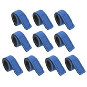 Uxcell 20cm Stretchy Belt Holders Pole Sleeve Cover Fishing Rod Strap, Blue 10 Pack