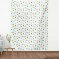 thumbnail image 4 of Ambesonne Summer Fabric by the Yard Upholstery, Ice Cream Sun Cosmos Motif, 10 Yards, Turquoise and Earth Yellow, 4 of 5