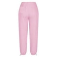 thumbnail image 4 of pstuiky Sweat Pants for Womens Solid Color Plus Size Adjustable Cuffs Elastic Waist Sweatpants Casual Baggy for Running Sports Long Pants with Three Pockets Pink XXL, 4 of 4