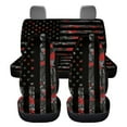 thumbnail image 6 of Jeiento American Flag Car Seat Covers Set for Men Women Camo Vehicle Seat Protector Front Bucket Seat Covers 4Th of July Interior Decor Back Seat Covers Auto Accessories for Van SUV Truck, 6 of 7