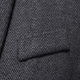 thumbnail image 6 of XMMSWDLA Sales Clearance Blousse for Men Single Button Casual Business Solid Color Herringbone Suit Jacket, 6 of 8