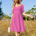 thumbnail image 3 of Hot Pink Sleeveless Dress dresses for women clothes luxury woman evening dress, 3 of 7