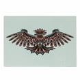 thumbnail image 1 of Ethnic Cutting Board, Haida Art Eagle Motif Pattern Totem Illustration, Decorative Tempered Glass Cutting and Serving Board, Small Size, Vermilion and Grey, by Ambesonne, 1 of 1