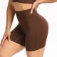 thumbnail image 1 of Conjunto de yoga acanalado para mujer, top corto de manga larga, pantalones cortos, conjunto de mallas, traje de fitness sin costuras, ropa activa sólida para gimnasio, ropa de entrenamiento, 1 of 5
