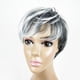 thumbnail image 4 of Peluca de mujer MACHAO moda pelo corto y liso blanco y negro, 4 of 5