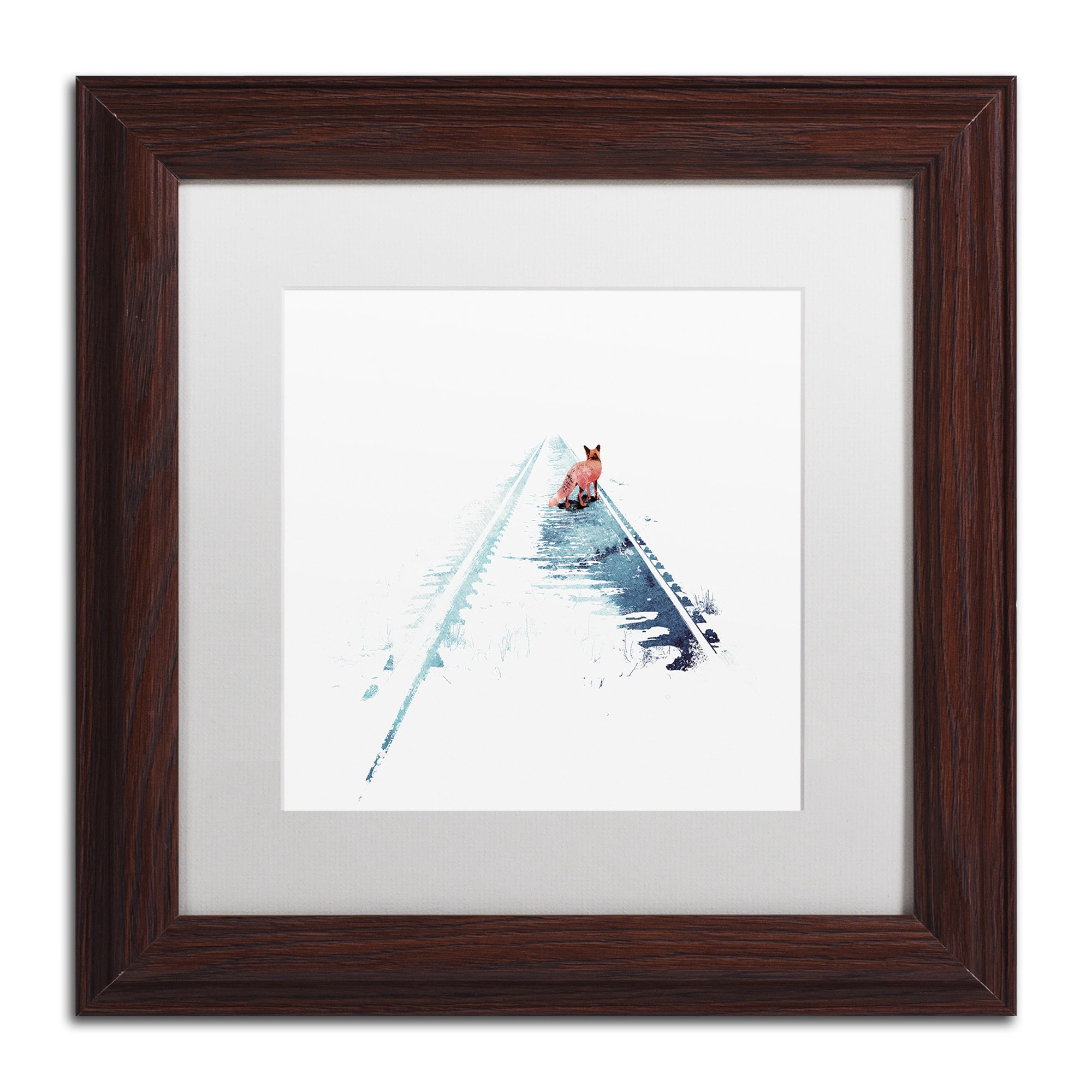 Trademark Fine Art 'From Nowhere To Nowhere' Canvas Art by Robert Farkas, White Matte, Wood Frame