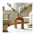 thumbnail image 4 of Wood Vase Mango Wood Arch Shape Modern Minimalist Design, 4 of 13