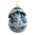 thumbnail image 2 of Dragon Ornaments for Christmas Tree,Dragon Egg‑Shaped Acrylic Christmas Hanging Ornament,2D Acrylic Cute Dragon Egg Hanging Decoration,Novelty Dragon Egg Hanging Charm for Xmas Tree,Gift, 2 of 4