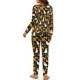 thumbnail image 3 of FOR U DESIGNS Halloween Pumpkin Ghost Womens Pajamas with Drawstring Pants Set of 2 Size XL Nightwear Long Sleeve Crew Neck Tops and Pants with Pockets for Women, 3 of 6