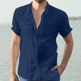 thumbnail image 2 of Eashery Men Botton Down Shirts Lapel T Shirt Plus Size Tank Tops Navy 2XL, 2 of 5