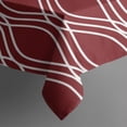 thumbnail image 4 of Burgundy and White Wavy Pattern Rectangle Tablecloth 60"x120",Waterproof Polyester Rectangle Table Cloth, Wipeable Spillproof Polyester Tablecloth for Dining, Camping, Indoor and Outdoor, 4 of 6