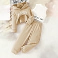 thumbnail image 4 of Girl's 3 Piece Tracksuit Long Sleeve Hoodie Basic Tank Top Sweatshirt Fall Lightweight Fashion Sweatsuit Outfit, 4 of 5