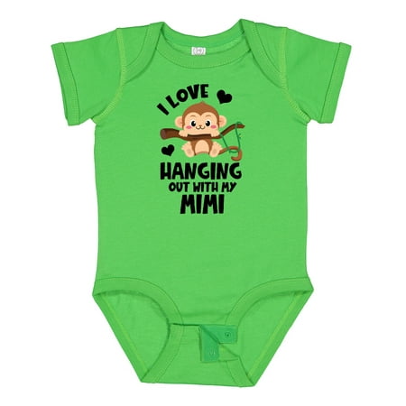 

Inktastic Monkey I Love Hanging out with My Mimi Gift Baby Boy or Baby Girl Bodysuit