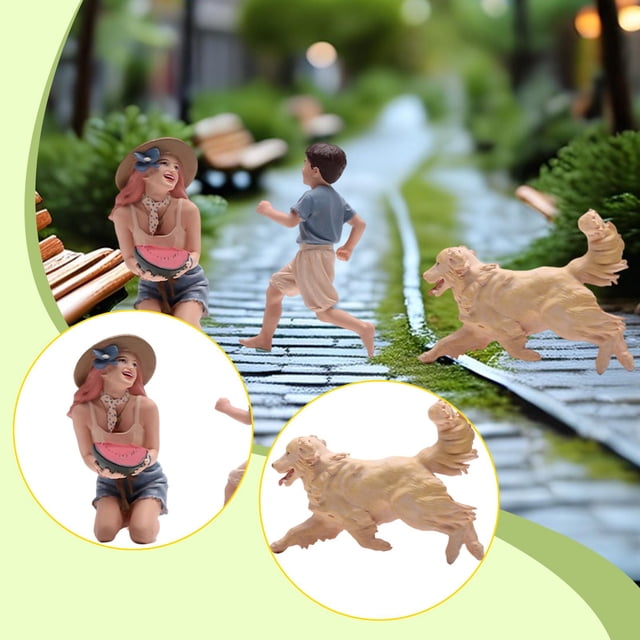 Figuras en miniatura a escala 1/24, minifiguras, colecciones de adornos , accesorios decorativos pintados para maquetas, dioramas pequeños.