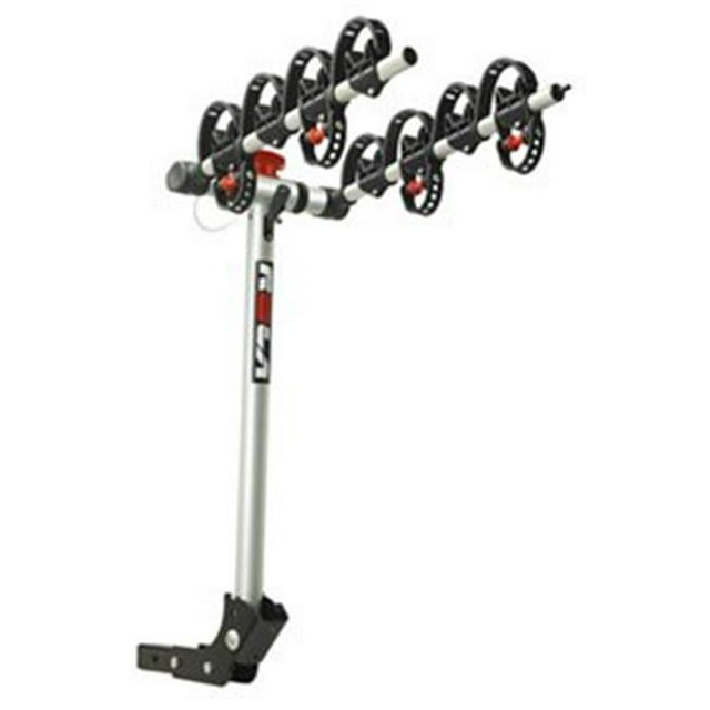 , Bike Carrier, 4 Bike, 2 In. Sq. Receiver Mount, Folding Dual Arm Rail Rack