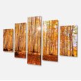thumbnail image 2 of Forêt Rouge Colorée au Coucher du Soleil - Art Moderne sur Toile de Forêt, 2 of 3