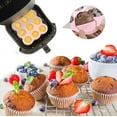 thumbnail image 4 of 2 Pcs Air Fryer Non-Stick Reusable Egg Mold Muffin Pan for Microwave, Oven, Refrigerator, Steamer (5.9 x 5.9 inches), 4 of 7