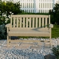 thumbnail image 2 of Wildridge Classic Mission Bench, Weathered Wood - Outdoor Weather Resistant Poly Lumber Bench for Patio, Deck, Garden, 2 of 4