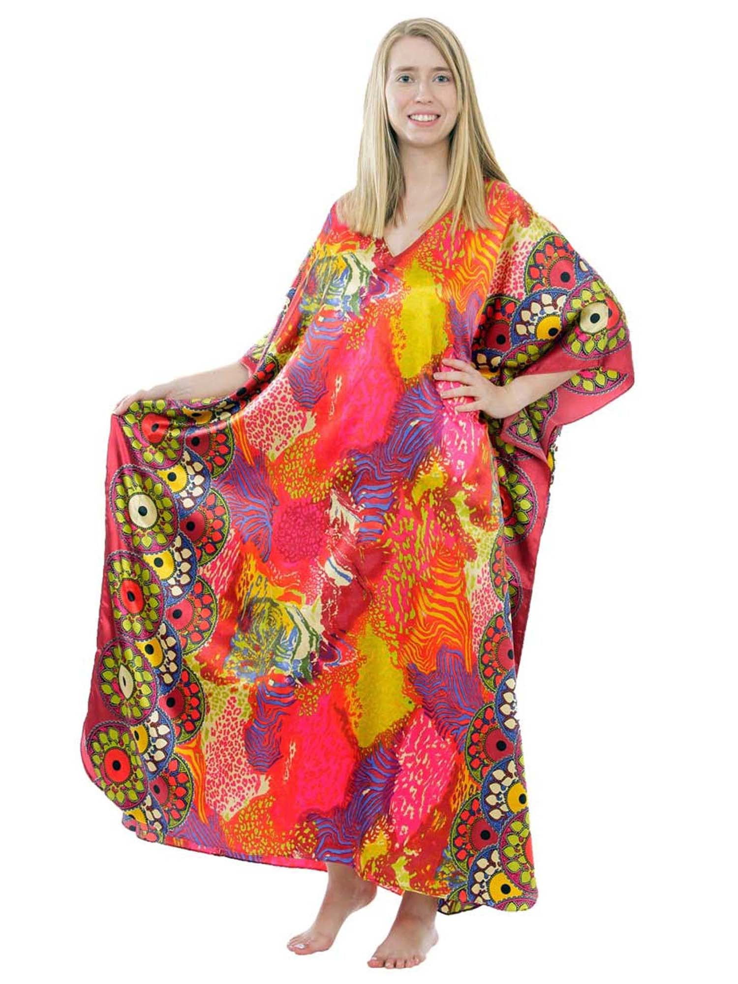 Up2date Fashion's Women's Caftan / Kaftan, Sunset Safari Print ...