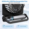 thumbnail image 2 of Ventilador de escritorio EasyAcc Small Travel de 4000 mAh, recargable con inclinación de 180°, 2 of 6
