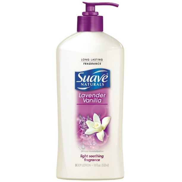 Suave Naturals Body Lotion, Lavender Vanilla 18 oz (Pack of 2