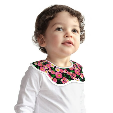 

Bingfone Trendy Floral Soft Bibs for Baby Boy Girl 360 Rotate Petal Absorbent Bibs Washable for Drooling Teething