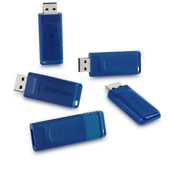 Verbatim 8 GB Classic USB 2.0 Flash Drive - Blue (5/Pack)