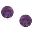 thumbnail image 2 of Bling Jewelry Womens Classic 8MM Natural Stone Round Bead Ball Stud Earrings .925 Sterling Silver, 2 of 5