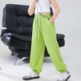 thumbnail image 5 of dazeni Boy Sweatpants Joggers Pants with Pockets Kids Lightweight Quick Dry High Waiste Drawstring Athletic Pants for Summer Outdoor Green 170, 5 of 7