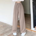 thumbnail image 6 of UAMVSH High Waisted Work Pants for Women Fold over High Waist Pleated Business Dress Pants Plus Size Casual Office Pockets Pants(4X-Large,Khaki), 6 of 7