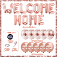 thumbnail image 4 of Welcome Home Decorations Rose Gold, Welcome Home Foil Balloons Banner Sign Welcome Home 12inch Latex Balloons for Baby Shower Homecoming Housewarming Military Return Party Supplies, 4 of 5