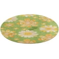 thumbnail image 4 of Floral Colorful Flower Round Small Area Rug, Print Non Slip Washable Floor Mat, Soft Throw Rug for Living Room, Powder Room Entryway, Bathroom, Bedside, 4 of 6