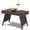 Brown, variant on Zaverox Folding PE Rattan Side Coffee Table for Patio, Outdoor Garden Furniture with Rustproof Frame, Space-Saving Design