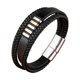 thumbnail image 1 of Pulsera de Cuero Trenzado Tejido Pulsera de Brazalete de 21 Cm de Brazalete, A Yuyangstore Pulseras anchas de puño, 1 of 8