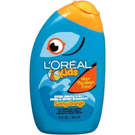 L'Oreal Paris Kids 2-in-1 Extra Gentle Shampoo, Splash of Sunny Orange, 9 Fl (Best Gentle Shampoo For Everyday Use)