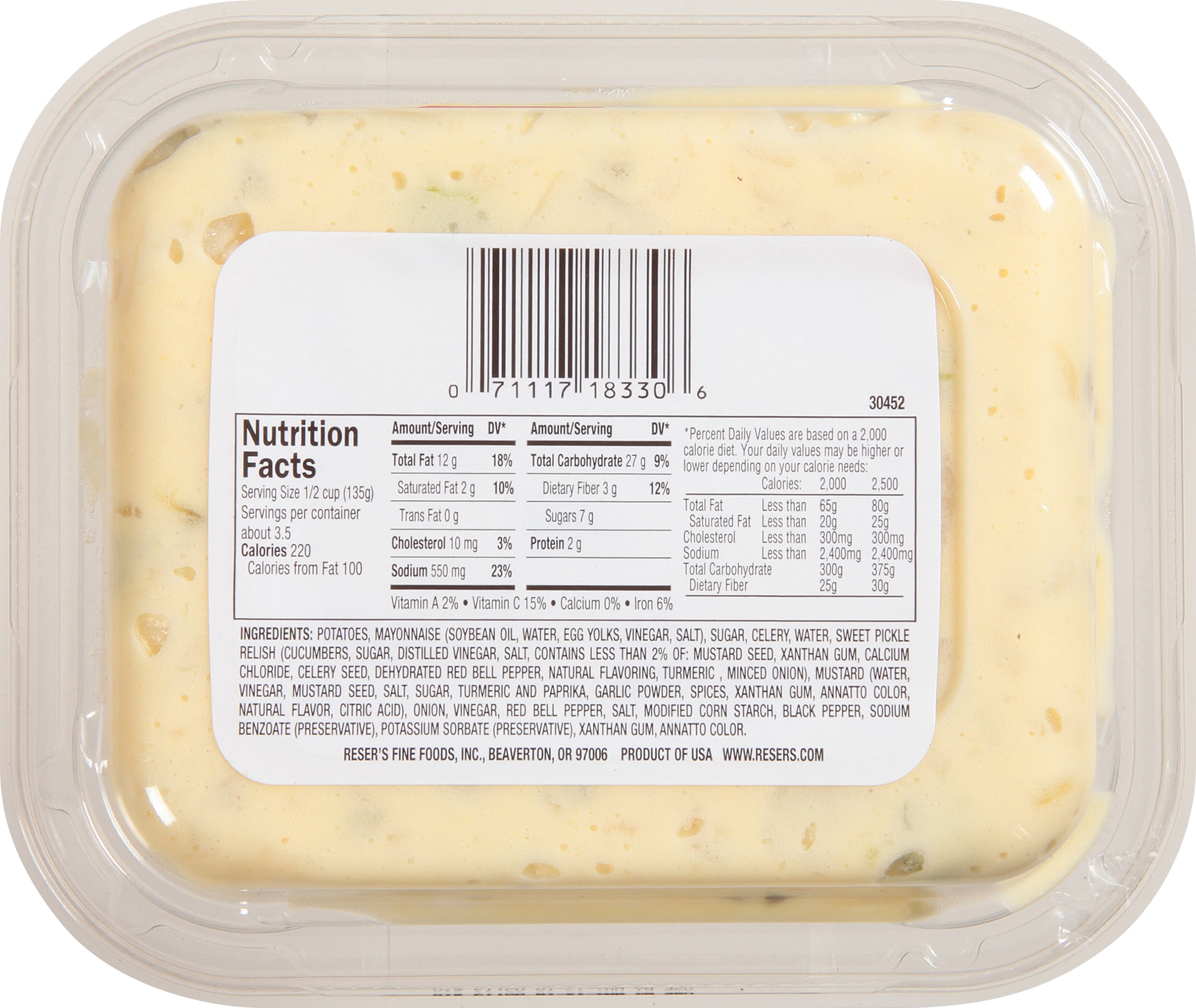 Reser's Fine Foods Original Potato Salad, 16 oz, Tub